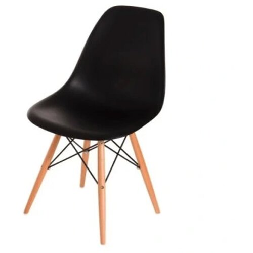 Stolica sa drvenim nogama crna (FAT1125) Slike