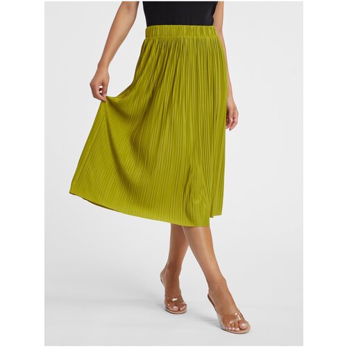 Orsay Green Ladies Pleated Midi Skirt - Women Slike