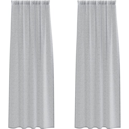 VidaXL Zavjese sa zavjesama 2 pcs Tamnosiva 140 x 245 cm Poliester Slike