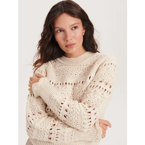 Reserved - Rupičasti džemper - boja kože