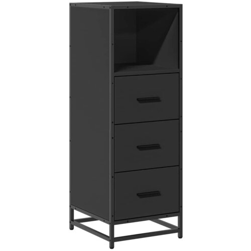 Maison Chic Kopalniška omarica - Kopalniški kabinet črna 35x37,5x100 cm inženirski les, (21794899) Cene