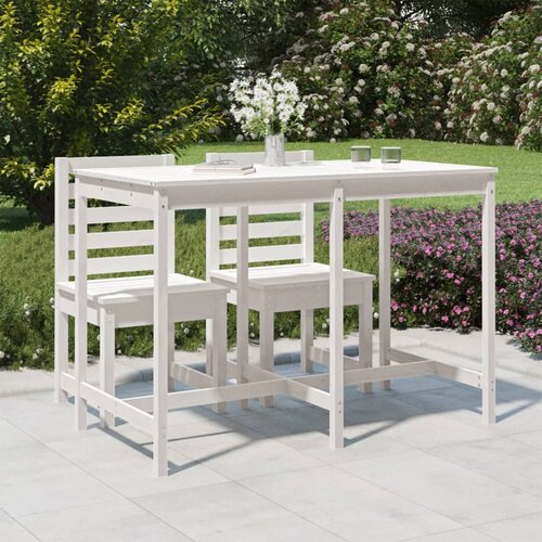 vidaXL Vrtni stol bijeli 159 5 x 82 5 x 110 cm od masivne borovine Cijene