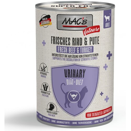 MAC&amp;#039;s CAT Vetcare Urinary 6 x 400 g - Govedina i puretina Slike