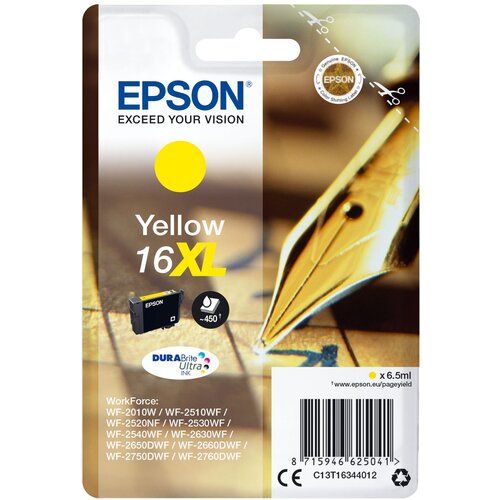 Epson ink cartridge XL yellow DURABrite Ultra T 163 T 1634 Slike