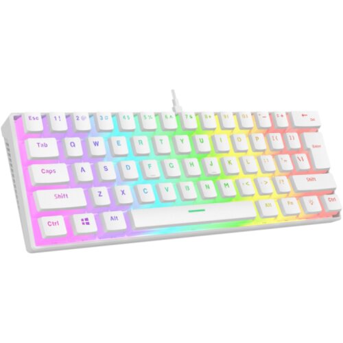 Rampage Tastatura gaming RADIANT K11 white, blue switch, Type-C, RGB, US Layout, pudding keycaps, 38970 Cijene