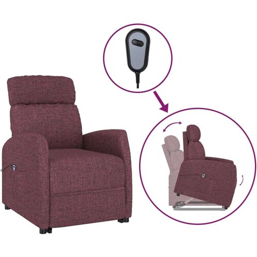 VidaXL naslonjač na podizanje od tkanine ljubičasti Slike