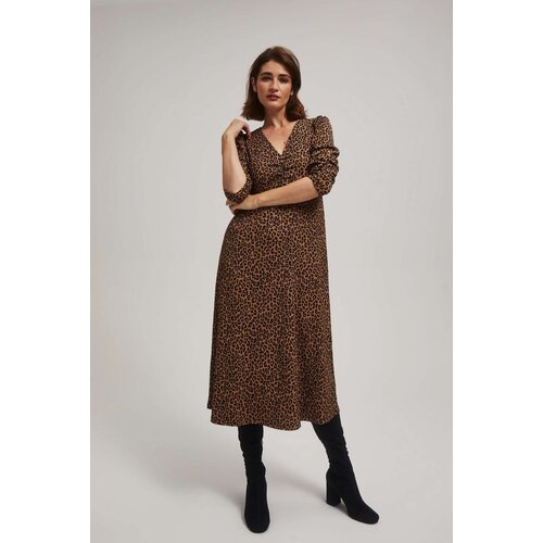 Marisse Brown Leopard Print Midi Dress Cijene