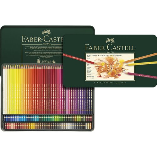 Faber-castell drvene bojice Polychromos set - 120 kom - metalna kutija Slike