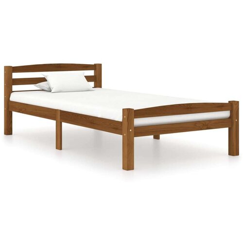  Za krevet od masivne borovine smeđa boja meda 90 x 200 cm Slike