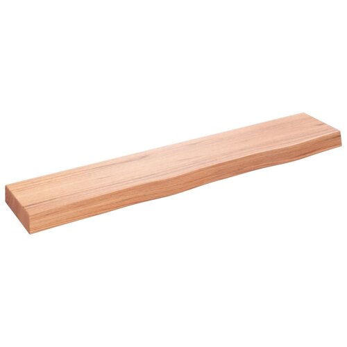 vidaXL Stenska polica svetlo rjava 100x20x6 cm trdna hrastovina Cene