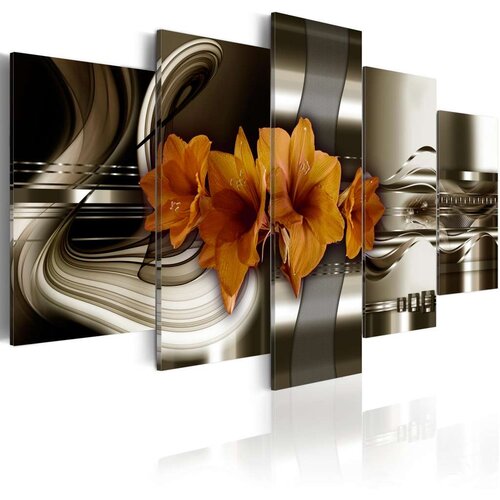  Slika - Hippeastrum and Abstract Waves 100x50 Slike