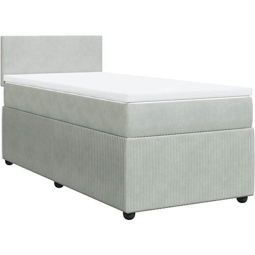 Box spring krevet s madracem svjetlosivi 100x200 cm bar&amp;scaron;unasti Slike