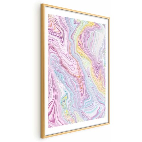  Plakat Colorful Dream - abstract shapes in pastel shades 21x30 Zlatni okvir s margom Cijene