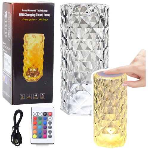  LED kristalna svjetiljka s paljenjem na dodir i daljinskim upravljačem - 22 cm Slike