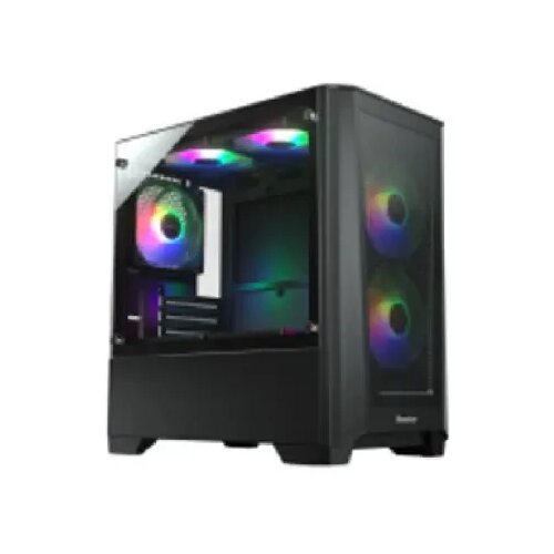 Kuciste Stars Solution A04 Crno, Tempered Glass, 3x 14cm ARGB Slike