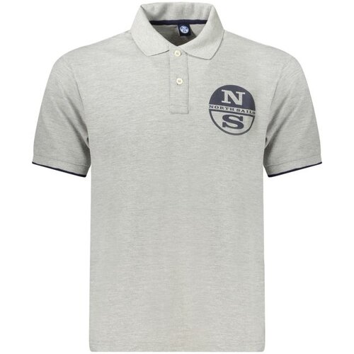 North Sails Mu&amp;scaron;ka Polo Majica Kratkih Rukava Siva Slike