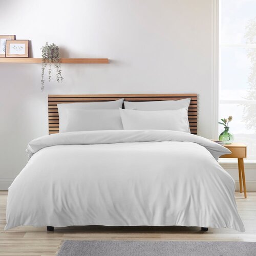 Catherine Lansfield Bijela posteljina za bračni krevet/za produženi krevet 230x220 cm So Soft Non-Iron &amp;ndash; Slike