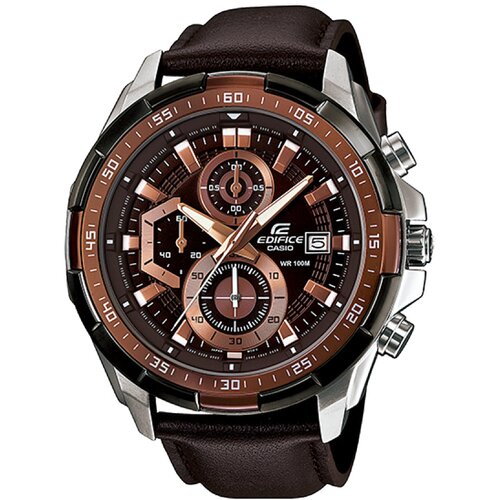 Casio Edifice Mu&amp;scaron;ki ručni sat, Kvarcni mehanizam, Braon brojčanik, EFR-539L-5AVUDF, Braon Slike