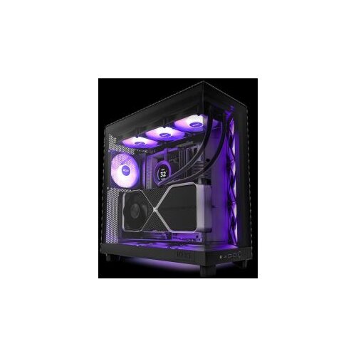 NZXT CASE H6 FLOW BLACK RGB mini-ITX, Micro-ATX, ATX, Mid-tower, 3x RGB fan Slike