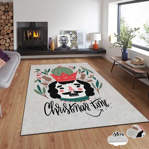 Conceptum Hypnose tepih s novogodišnjim motivima Asr-Crpt-57, Pravougaoni, 120 x 180 cm, Šareni Cene