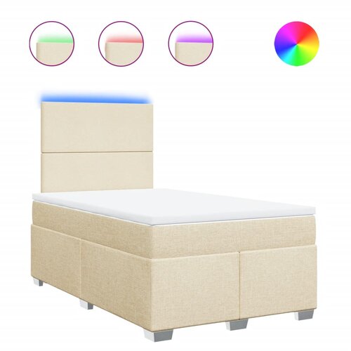 Maison Chic Box spring postelja - Vzmetna postelja z vzmetnico krem 120x200 cm blago SL5579, (21887046) Cene