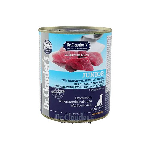  dr. clauders dog selected meat junior konzerva 800g Cene