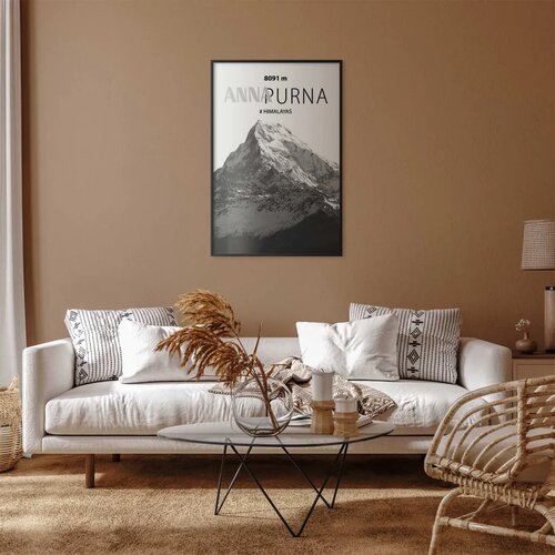  Plakat - Majestic mountain peak Annapurna mountain crown mountain landscape 40x60 Crni okvir Cene