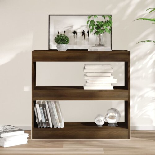 VidaXL Ormarić za knjige / pregrada boja smeđeg hrasta 80 x 30 x 72 cm Slike