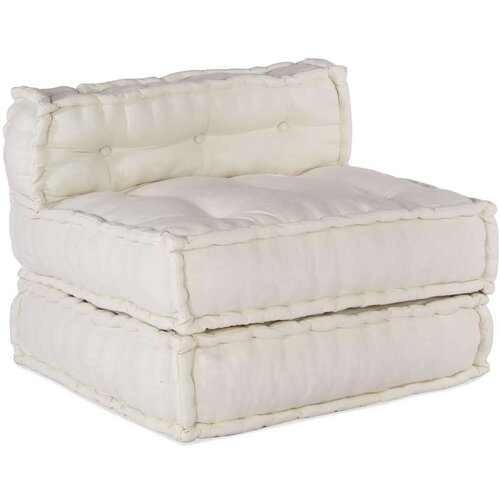 vidaXL Modularni puf kremast 70x70x54 Tkanina Cene