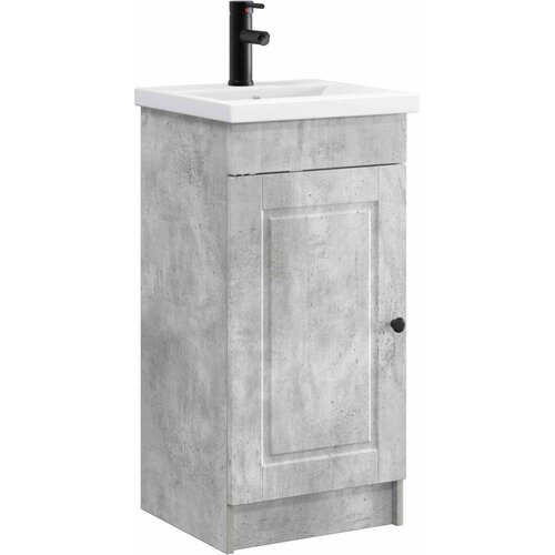 vidaXL Kupaonski Lavabo - Umivaonik s sudoperom Betonska siva 42 x 40 x 84 5 cm - Betonska siva 42 x 40 x 84 5 cm Cijene