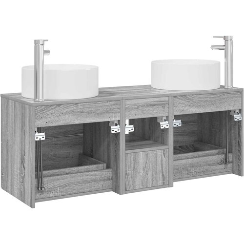  Set namje&amp;scaron;taja za kupaonicu 3 kom. Siva Sonoma 49.5 x 44.5 x 65.5 cm Slike