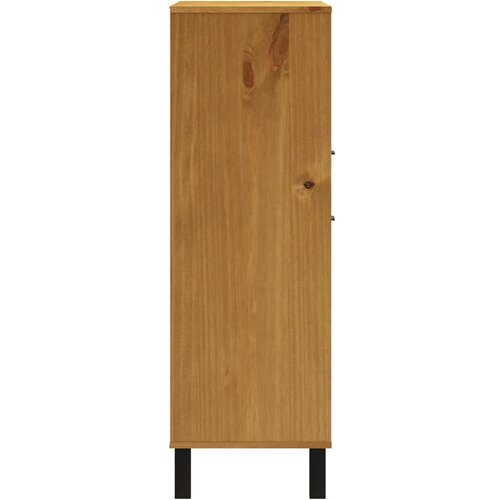  Visoka komoda sa staklenim vratima FLAM 92x40x122,5 cm borovina Slike