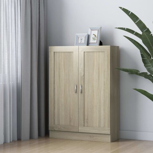 VidaXL Knjižna omara sonoma hrast 82,5x30,5x115 cm iverna plo&amp;scaron;ča Slike