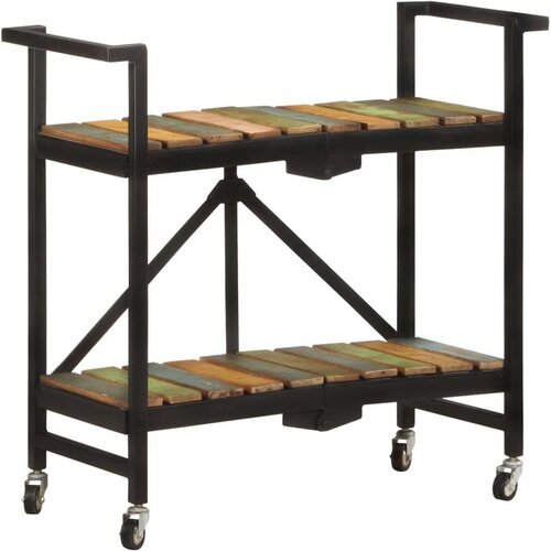 VidaXL Kuhinjska kolica 87x 36 x 81 cm od masivnog obnovljenog drva Slike