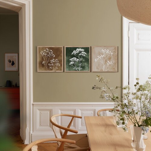 Styler Slike v kompletu 3 ks 30x30 cm Floral Imprint &amp;ndash; Slike
