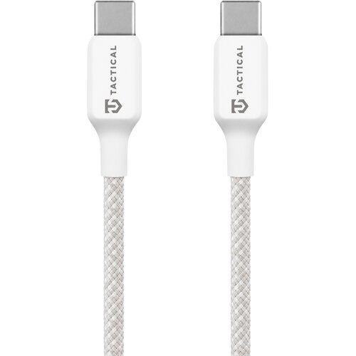 TACTICAL Stitch Thread pleten USB-C v USB-C kabel bele barve dolžine 1m Slike