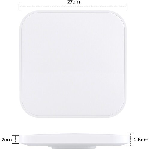 Nettlife LED stropna svetilka za spalnico, ravna, 27 cm, kuhinjska svetilka, toplo bela, IP44, kopalnica, hodnik, kvadratna, 19 W, (22111246) Cene