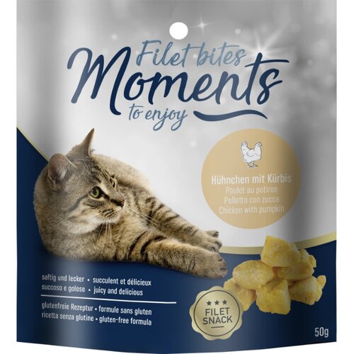 Moments poslastica za mačke Filet Bites piletina 50 g Slike
