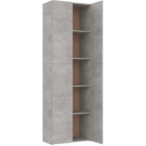  Uredski ormarić boja betona 60 x 32 x 190 cm konstruirano drvo Slike