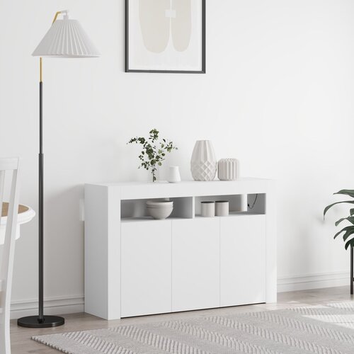 VidaXL bijela komoda Bijela Inženjersko drvo 116 x 30 x 75 cm Moderna Slike