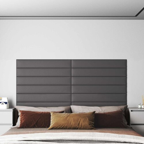  Zidna uzglavlja 12 pcs Sivi 90 x 15 cm tkanina Cene