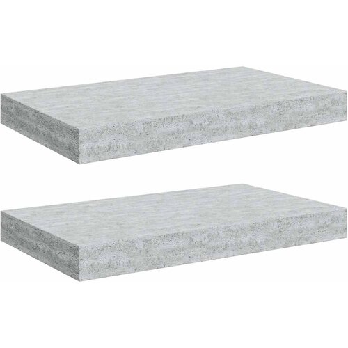  Plutajuće zidne police 2 kom boja betona 40 x 23 x 3,8 cm MDF Slike