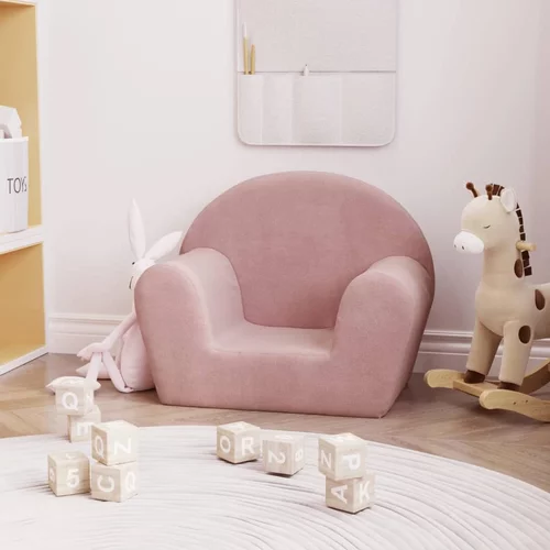  Dječja fotelja ružičasta od mekanog pliša