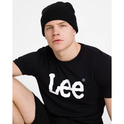 Lee Wobbly Logo Majica Črna