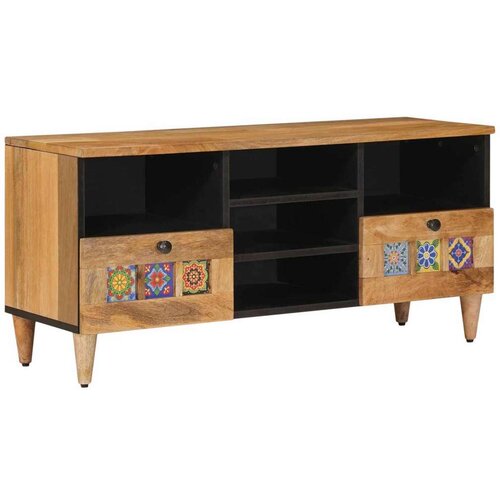 TV ormar Prirodna 100 x 33 5 x 46 cm Čvrsto drvo manga - Prirodna Cijene