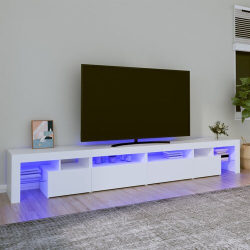 vidaXL TV ormarić s LED svjetlima bijeli 280x36,5x40 cm Cijene