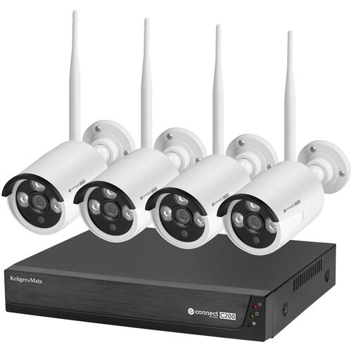  Komplet od 4x WIFI IR LED bežične kamere za video nadzor 2Mpx 1080P IP66 C200 Tuya Slike