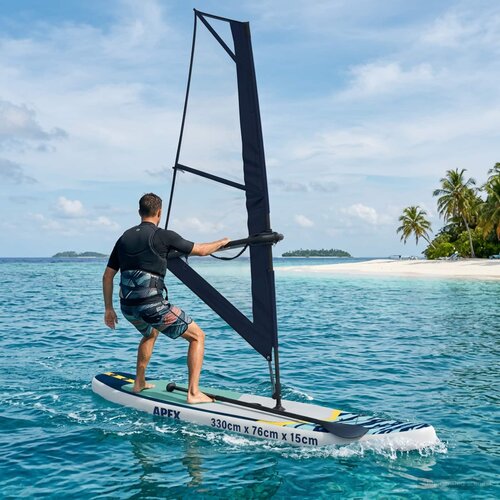  Naduvivi SUP s jedrom APEX 330 x 76 x 15 cm Plava za Cijene
