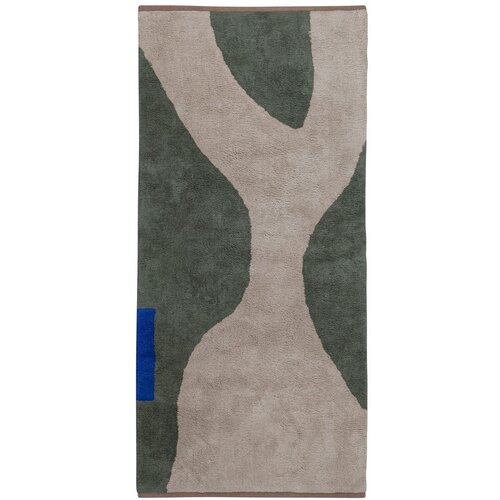 Mette Ditmer Denmark temno zelen pralen bombažen tekač 70x150 cm figura – Cene