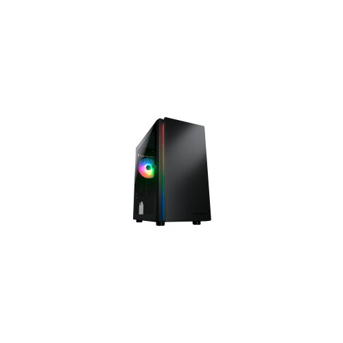 Kuciste COUGAR Purity RGB Black Mini Tower TG Front Panel with ARGB strip / 1 x ARGB Fan / 3mm TG Left Panel Slike